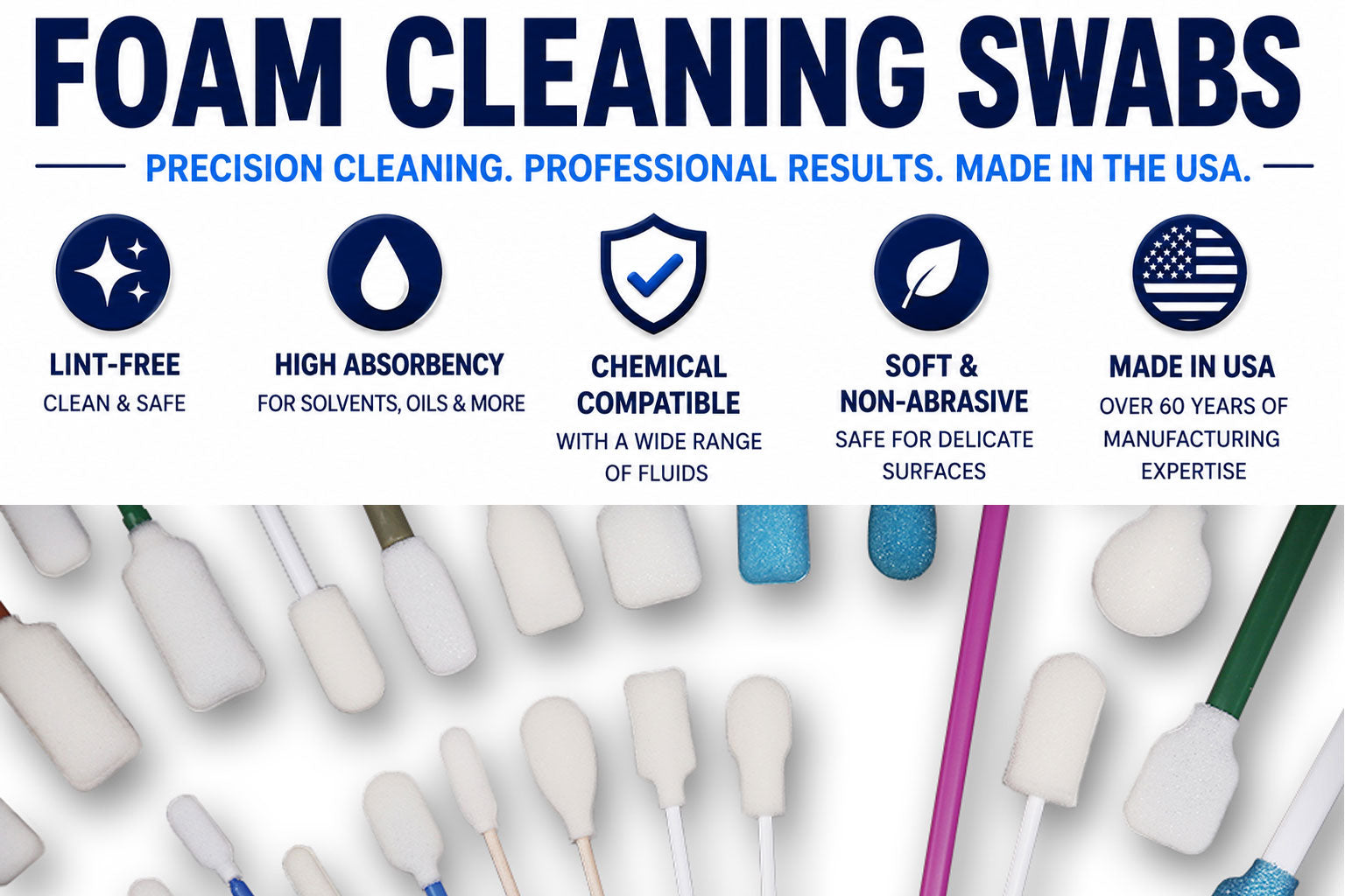 Swab-its Foam Cleaning Swabs