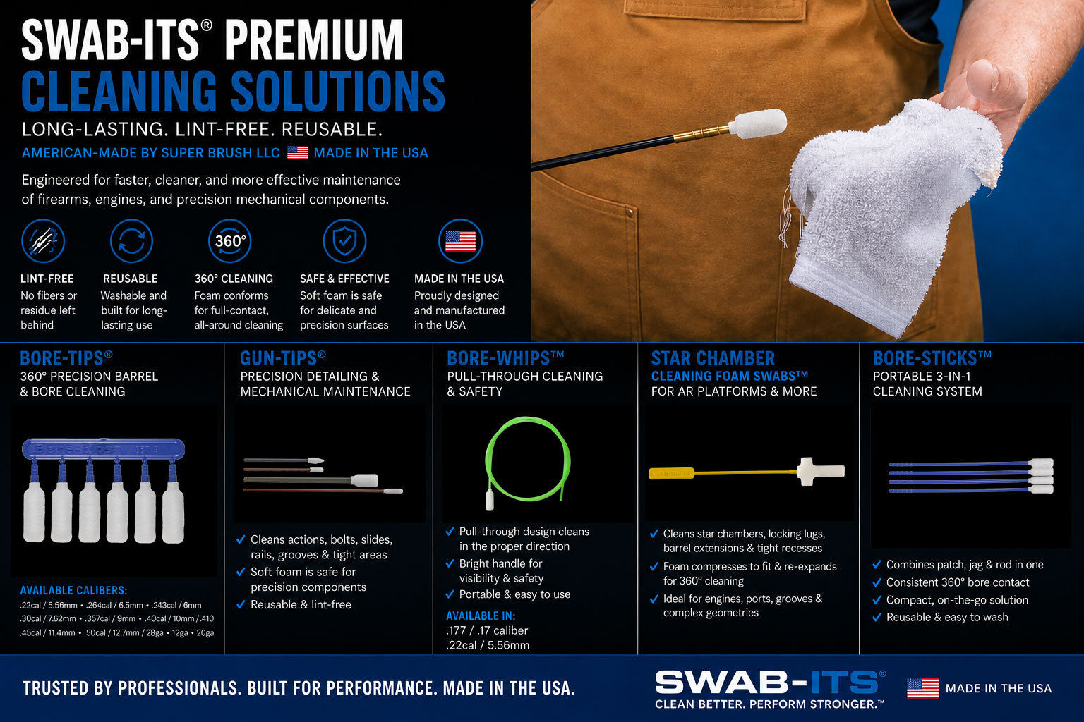 Swab-its Firearm Cleaning Products - the perfect cleaning swab for all firearms!