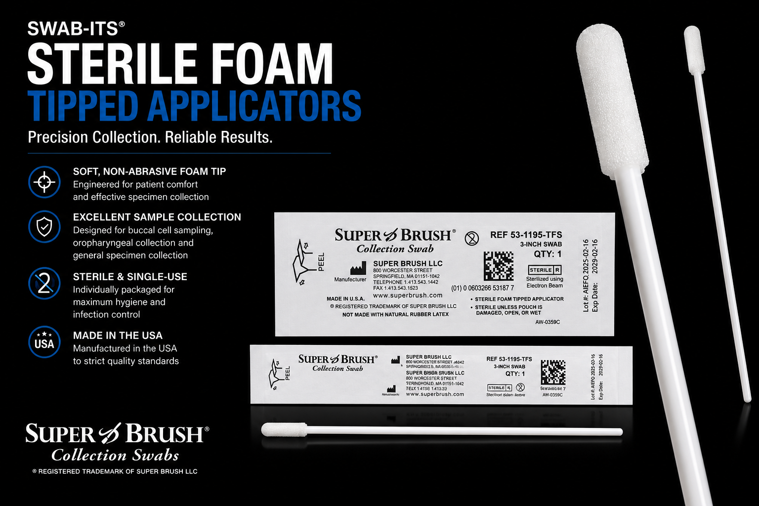 Swab-its Sterile Foam Swabs