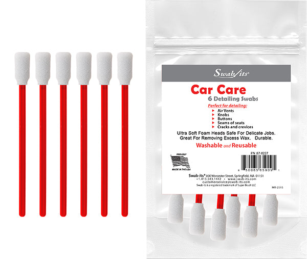 Swab-its® 6-piece Package of Auto Detailing Car Care Foam Swabs: 87-8227