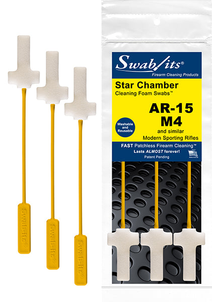 (12 Étui à bagages) AR-15/M4 Modern Sport Rifle (MSR) Star Chamber Cleaning Foam Swabs™ par Swab-its®: 43-5556-12-2