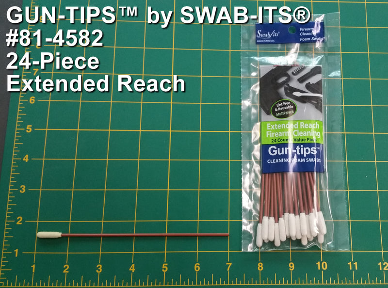 6 "Extended Reach Gun Rengöring svabb Gun-tips™ av Swab-its® Gun Rengöring svabbprover: 81-4582