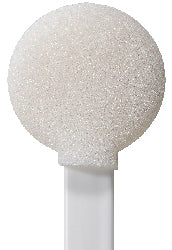 71-4524: 8” Overall Length Swab with Large Circular Foam Mitt and Polypropylene Handle designed to clean printer heads, sensitive machinery, and more