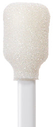71-4542: 6” overall length swab with wide rectangular foam mitt and polypropylene handle.