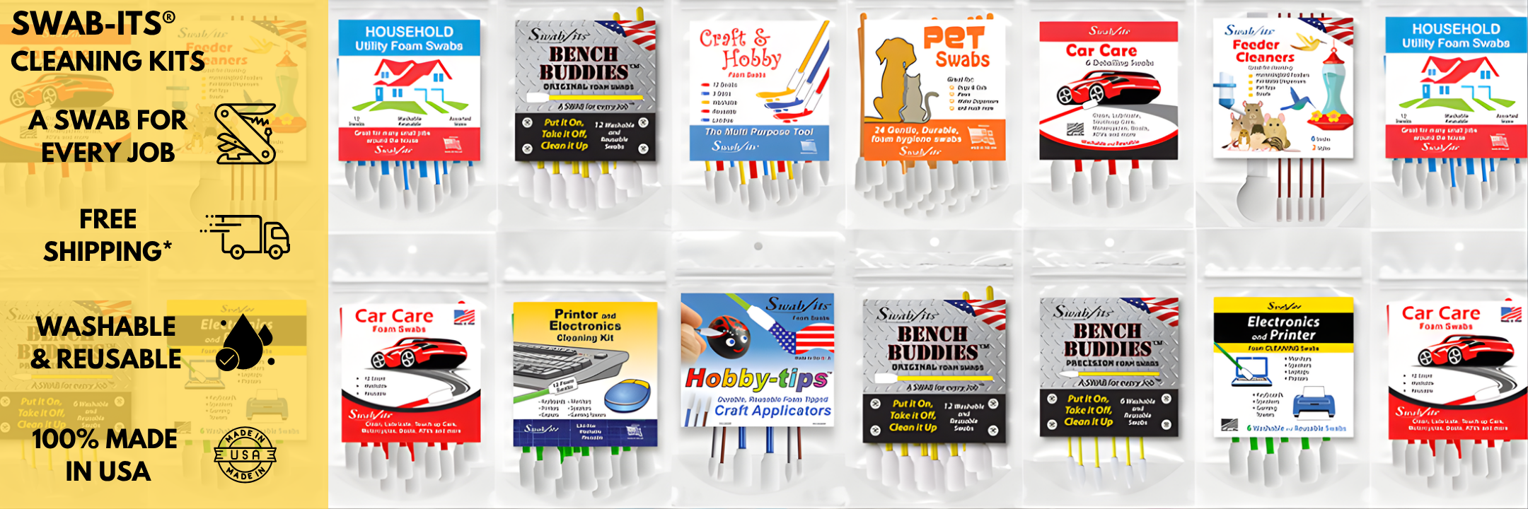 Swab-its Brand New Retail Cleaning Kits - We have the perfect swab for DIYers. Clean your car, house, printer and more!
