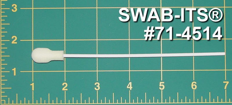 71-4509: 6 ”Swab med total längd med droppformad mitt över bomullstopp och björkträhandtag