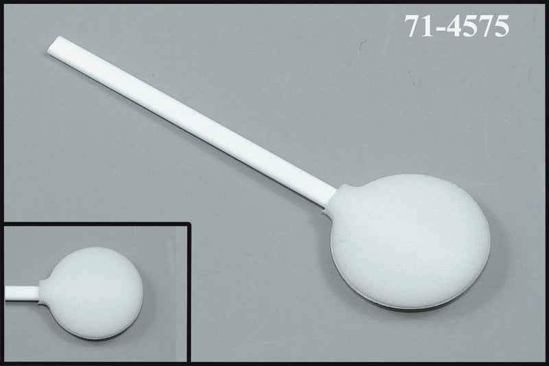 71-4575-500: 4.060” Overall Length Foam Swab with Large Circular Foam Mitt and Polypropylene Handle