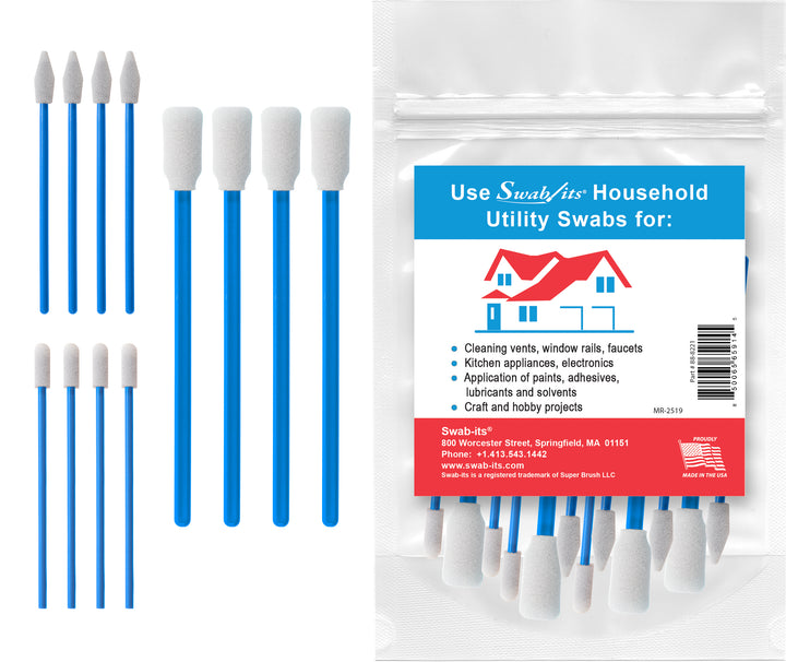 Swab-its® Household Utility Foam Swabs – 12-Piece Set | 88-8221