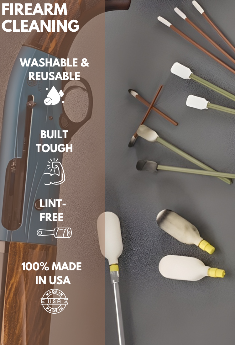 Swab-its firearm cleaning products - the #1 product to clean your firearm. Washable and reusable!