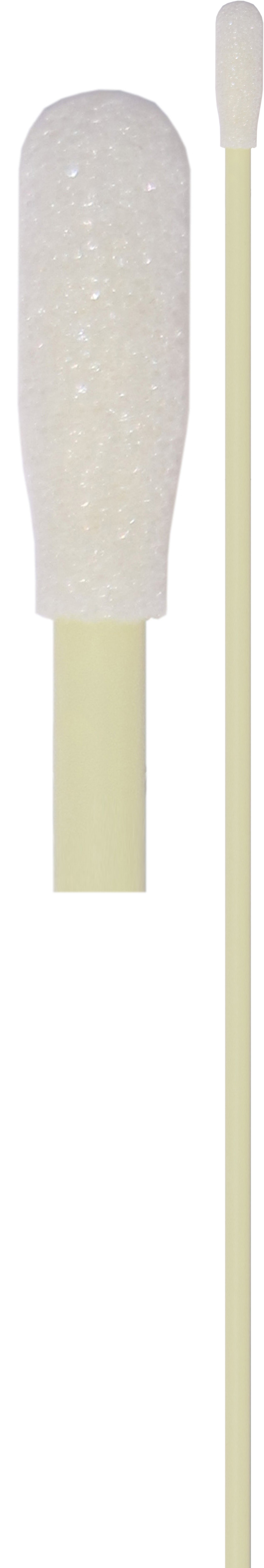 (Bag of 500 Swabs) 74-0109: 6” Overall Length Swab with Small Tear/Bud Shaped Head and Yellow Handle: Flash Sale