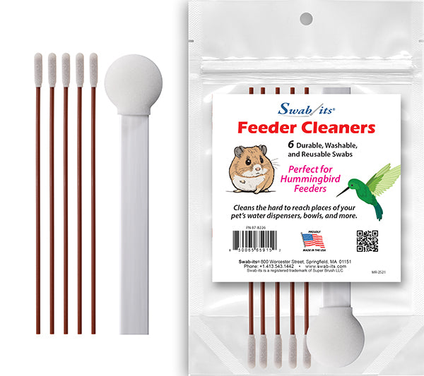 NEW – Swab-its® Feeder Cleaners, Reusable Foam Cleaning Swabs for Hummingbird Feeders &amp; More | SKU 87-8226