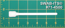 (Case of 2,500 Swabs) 71-4500: 5.19” Overall Length Foam Swab with Wide Rectangular Foam Mitt and Polypropylene Handle