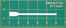 (Caja de 2000 hisopos) 71-4501: hisopo de espuma de 5.063 ”de longitud total con manopla de espuma rectangular estrecha y mango de polipropileno