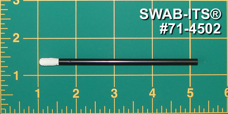 (Bag of 500 Swabs) 71-4502: 4.125” Overall Length Foam Swab with Small Flexor Tip Foam Mitt and Polypropylene Handle