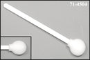 (Påse med 500 svabbprover) 71-4504: 5.125" Totallängd Skumsvabb med cirkulärt skum Mitt och Polypropylen Handtag