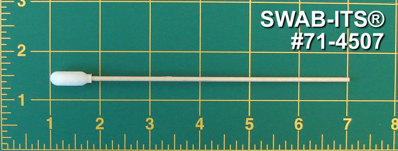 (Pytel 500 tamponů) 71-4507: 6 ”pěnový tampon o celkové délce 6 cm s úzkou pěnovou rukavicí přes bavlněný pupen a bříza