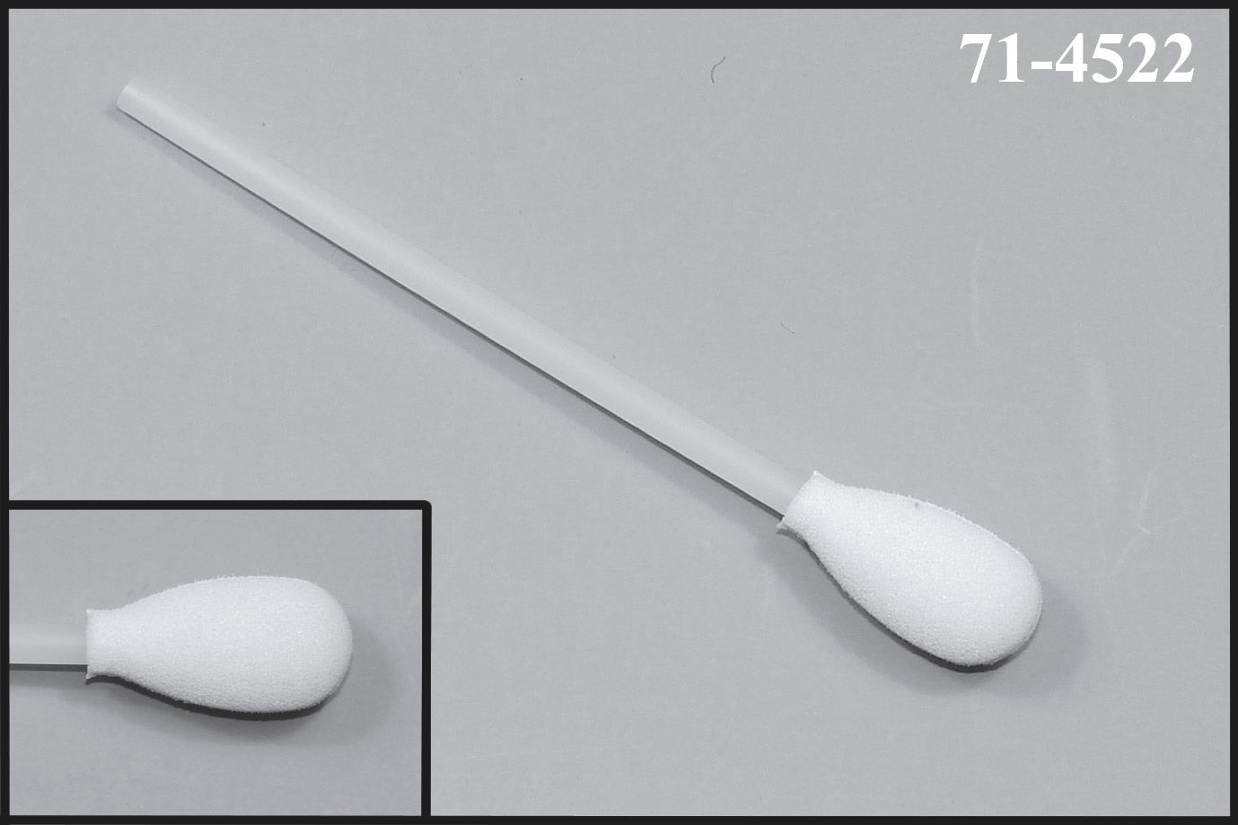 71-4522: 4” Overall Length Swab with Teardrop Shaped Foam Mitt made for medical, industrial,  specialty cleaning industries