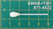 71-4522: 4" Total längd svabb med Teardrop Formad Skum Mitt