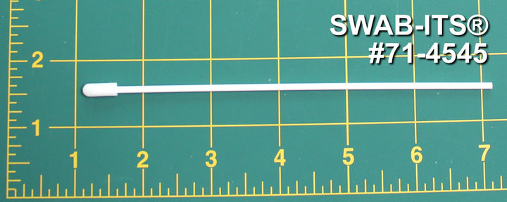 71-4545: 6” overall length swab with small foam mitt and polypropylene handle. designed with extra reach on a flexible handle for industrial cleaning, deburring, and more.
