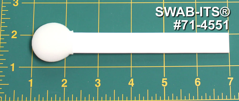 (50綿棒の袋)71-4551:6"平らなポリプロピレンハンドルの平らな円形の泡のミットが付いている全長の綿棒