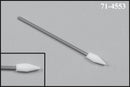 (Sachet de 500 écouvillons) 71-4553: écouvillon de 2,83 po de longueur totale avec gant en mousse en forme de lance sur une poignée conique en polypropylène.