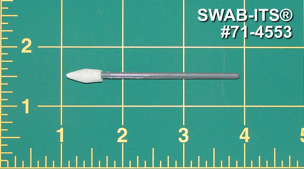 (Påse med 50 Svabbprover) 71-4553: 2,83" total längdsudd med spjutformad skum mitt på ett avsmalnande polypropylenhandtag.