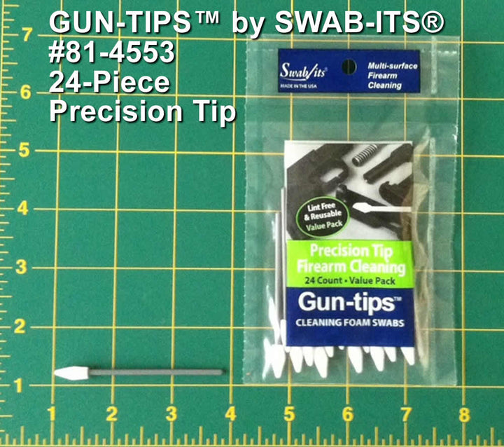 (12 Bag Case) 3" Precision Tip Gun Cleaning Swab Gun-tips® by Swab-its® Gun Cleaning Swabs: 81-4553-12-2