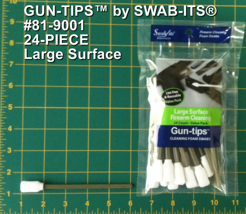 (12 Bag Case) 5 " Large Surface Gun Cleaning Wacik-końcówki® przez Wacik-jego® Waciki do czyszczenia pistoletu: 81-9001