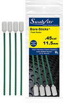 (12 Bag Case) .45cal/11.5mm One-Piece Rod W/Swab Cleaning Tool Bore-Sticks™ by Swab-its®: 43-4509-12-2