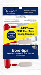 (Single Bag) .243cal/6mm Barrel Cleaning Bore-tips® by Swab-its®: Barrel Cleaning Swabs: 41-2431