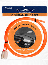 (Single Bag) .17cal / .177cal / 4,5 mm Air Rifle Gun Cleaning Bore-whips ™ by Swab-its® - Pull Through Cleaning: 42-0017