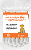 Swab-its® paquet de 24 pièces d’écouvillons en mousse pet care: 87-7902