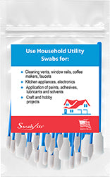 Swab-its® 24-piece Package of Household Utility Foam Swabs: 87-8201