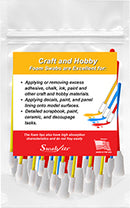 Swab-its® 24-piece Package of Craft & Hobby Multi-Purpose Foam Swabs: 87-8202