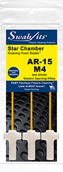 (12 Bag Case) AR-15/M4 Modern Sport Rifle (MSR) Star Chamber Cleaning Foam Swabs™ by Swab-its®: 43-5556-12-2