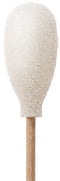 (Caja de 5,000 hisopos) 71-4509: hisopo de 6 ”de largo total con guante en forma de lágrima sobre bastoncillo de algodón y mango de madera de abedul