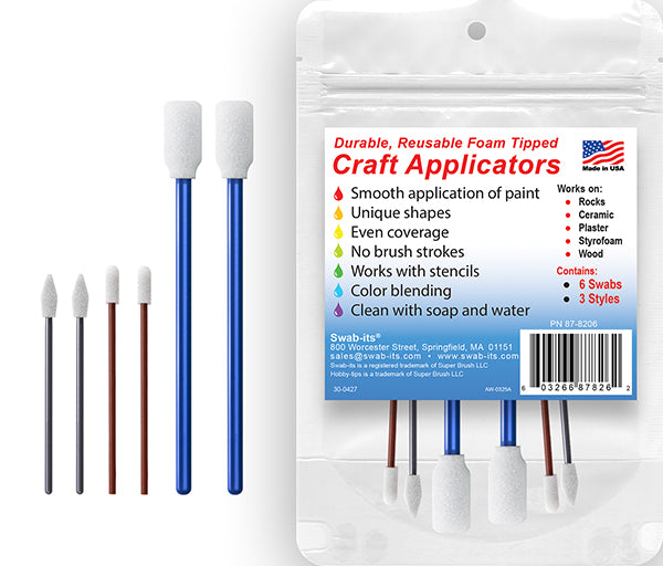 Swab-its® Hobby-tips™ Durable &amp; Reusable Craft Applicators: 87-8206