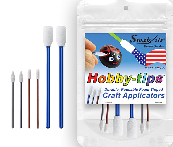 Swab-its® Paquete de 24 piezas de hisopos de espuma multiusos Craft & Hobby: 87-8202