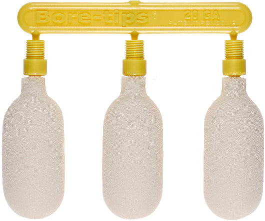 (12 Bag Case) 20 Gauge Gun Cleaning Bore-tips® by Swab-its® Barrel Cleaning Swabs: 41-0020-12-2