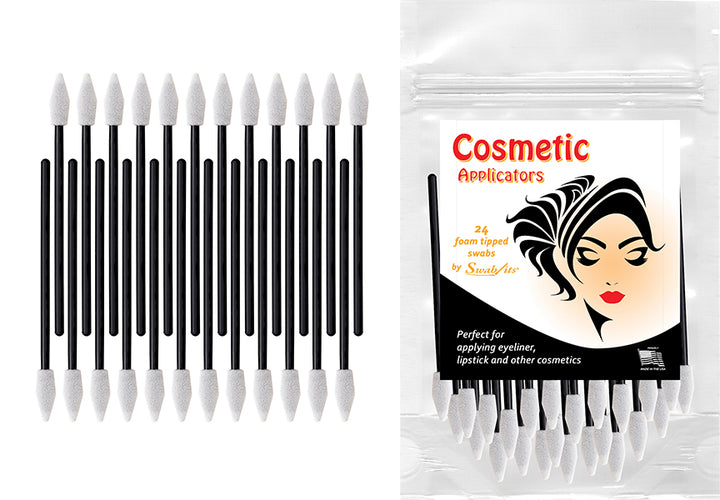 Swab-its® 24-piece Package of Cosmetic Applicators &amp; Foam Swabs: 87-7901
