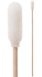 (Sachet de 500 écouvillons) 71-4507: écouvillon en mousse de 6 po de longueur totale avec gant en mousse étroit sur coton-tige et manche en bois de bouleau