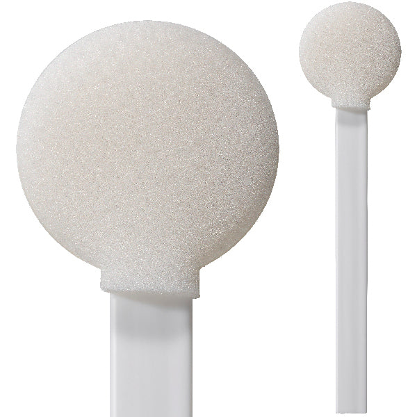 71-4524: 8” overall length swab with large circular foam mitt and polypropylene handle.