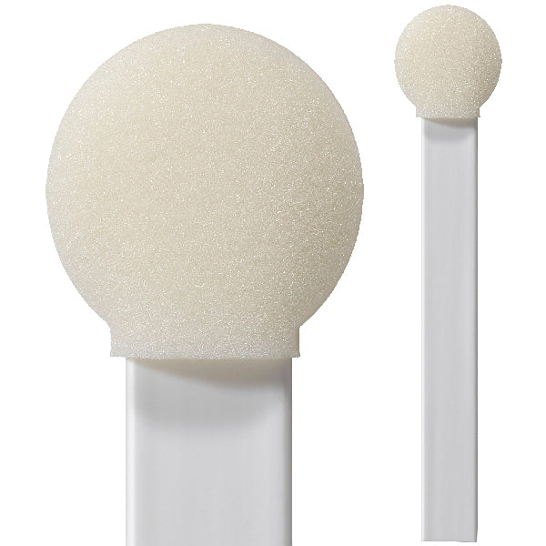 71-4551: 6" overall length swab with circular foam mitt on flat on a flat polypropylene handle  designed for wide coverage to clean printer heads, sensitive machinery, and more