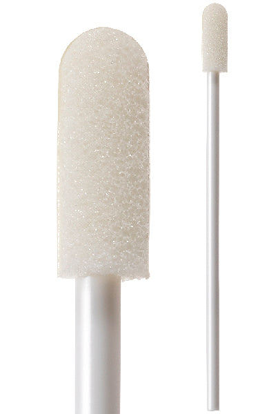 71-4556: 2.94” overall length swab with small foam mitt on a polypropylene handle.